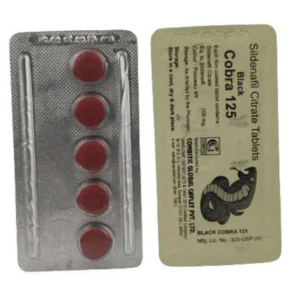 Black cobra 125Mg by Combitic Global Caplet Pvt Ltd (India).