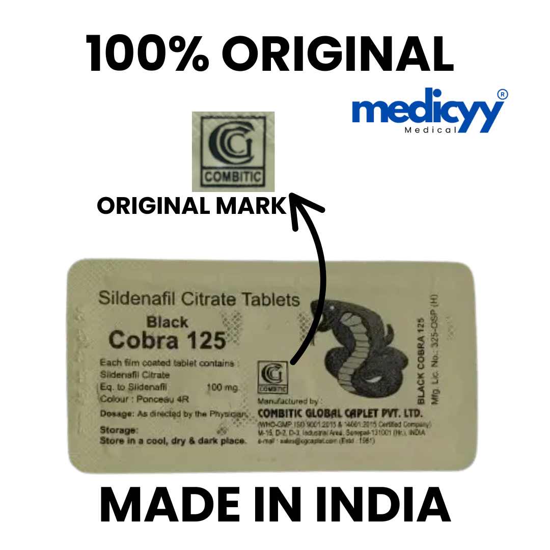 Black cobra 125Mg by Combitic Global Caplet Pvt Ltd (India).