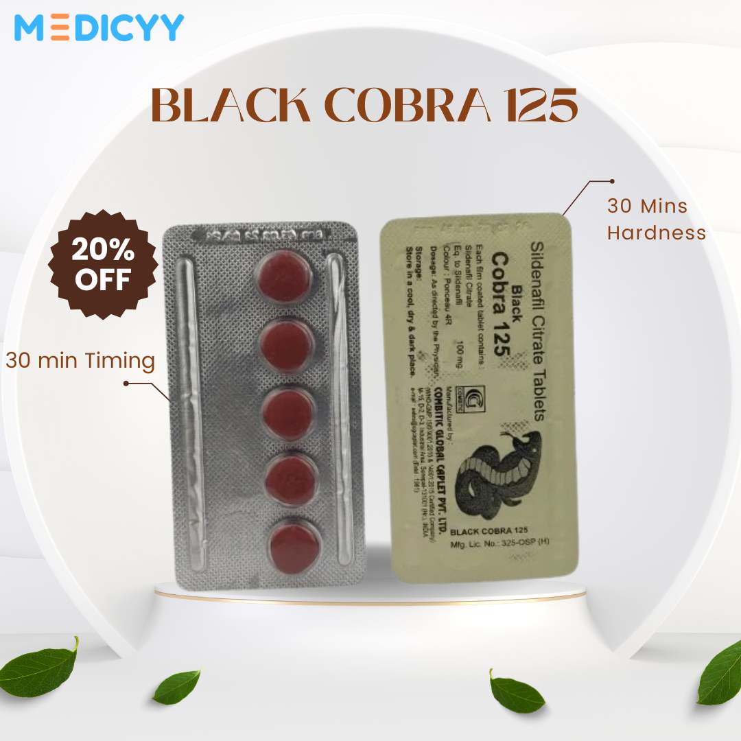 Black cobra 125Mg by Combitic Global Caplet Pvt Ltd (India).