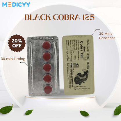 Black cobra 125Mg by Combitic Global Caplet Pvt Ltd (India).